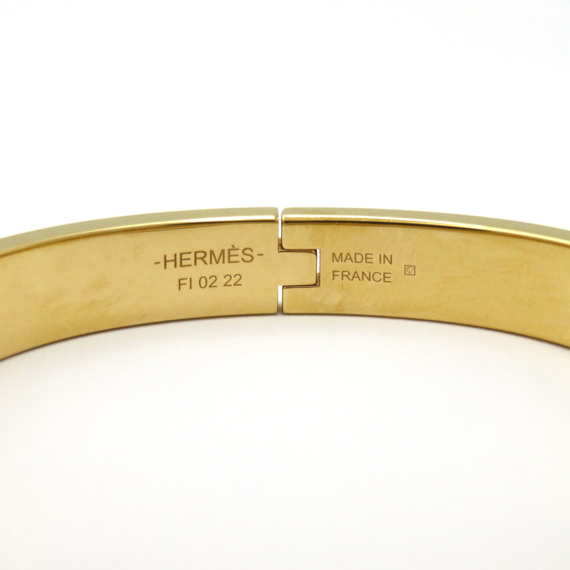 Hermes Click Chaine d'Ancre Bracelet GP (Gold Plated) Women's Gold Navy