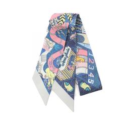 Hermes HERMES Twilly SPLASH PARK Scarf Silk Women's Blue Multicolor H063806S 06