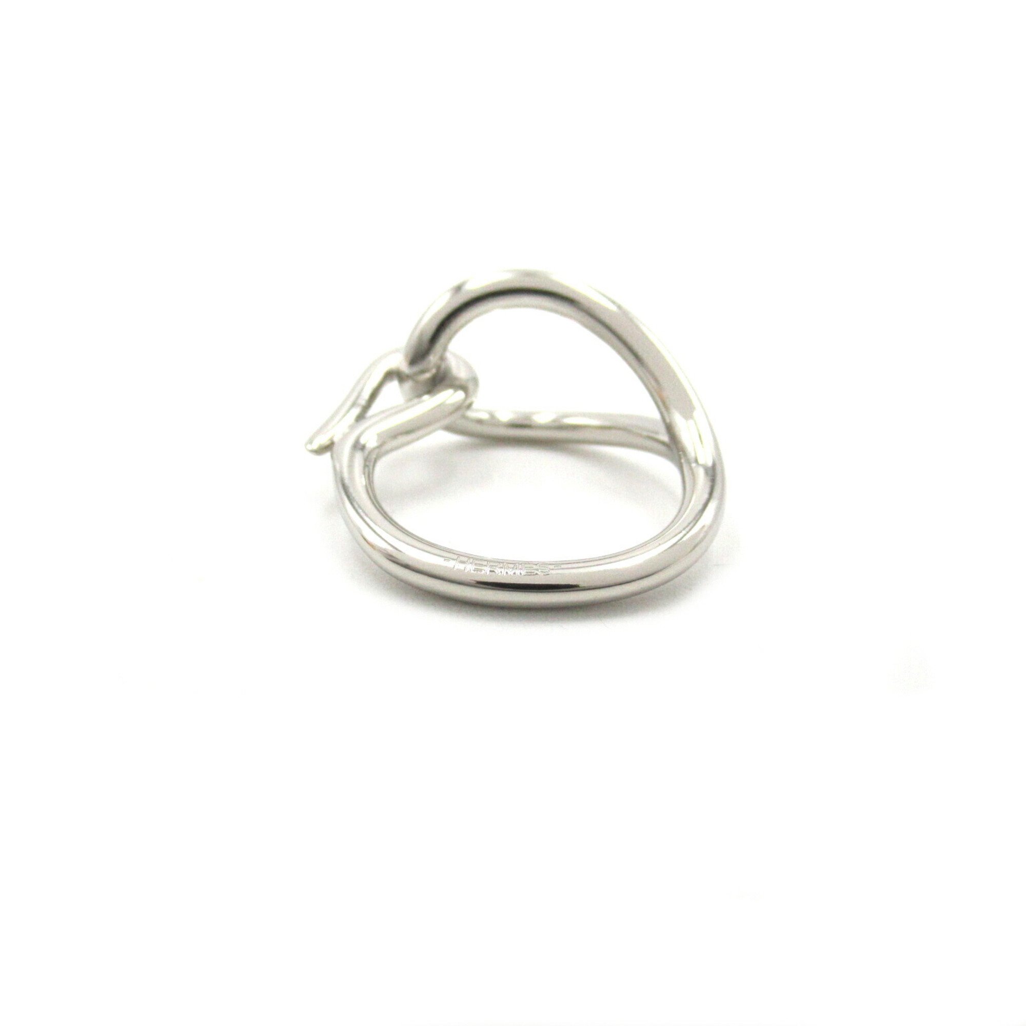 HERMES Scarf Ring Silver Plated Women's