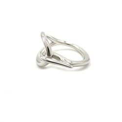 HERMES Scarf Ring Silver Plated Women's