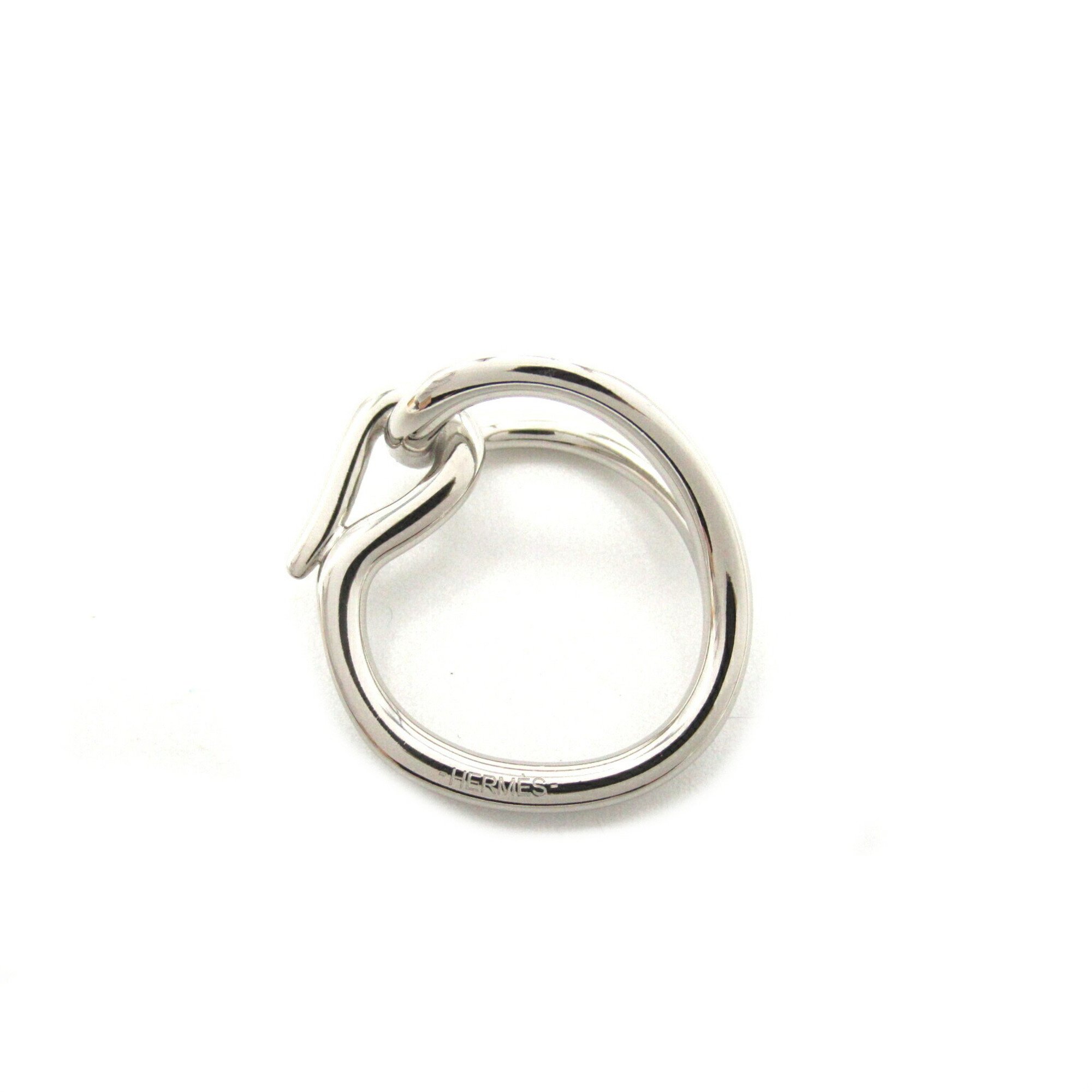 HERMES Scarf Ring Silver Plated Women's