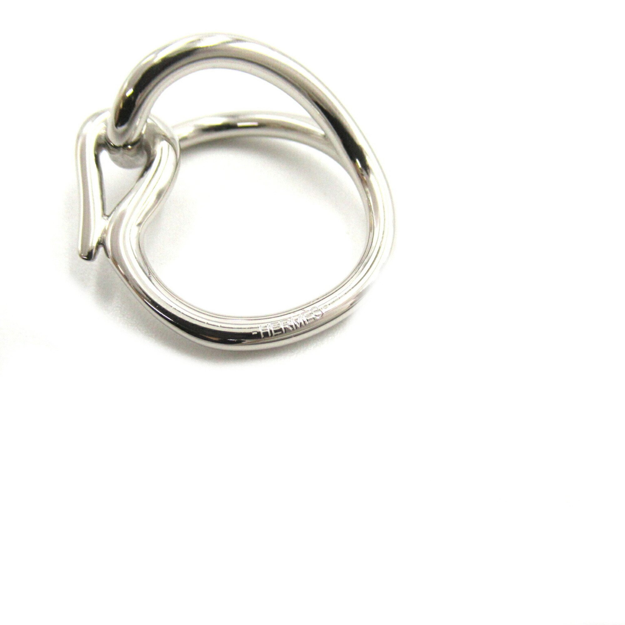 HERMES Scarf Ring Silver Plated Women's