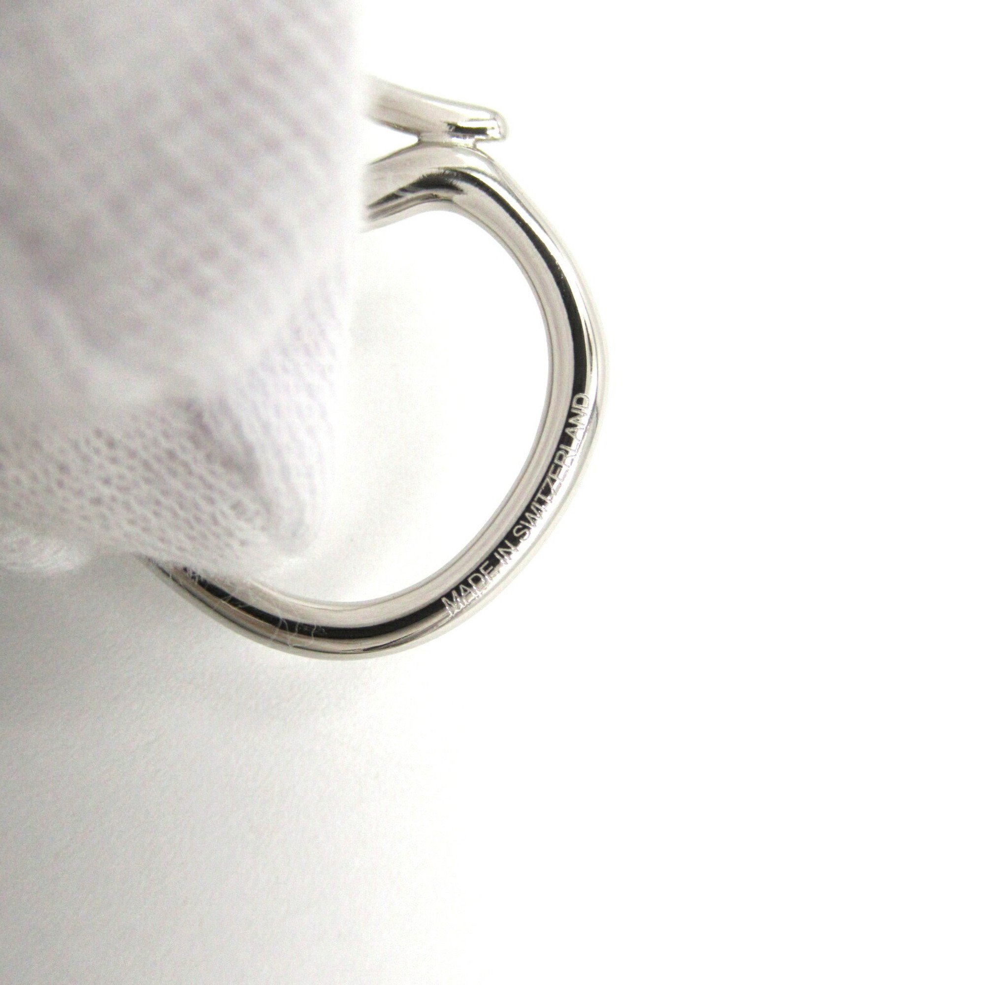 HERMES Scarf Ring Silver Plated Women's