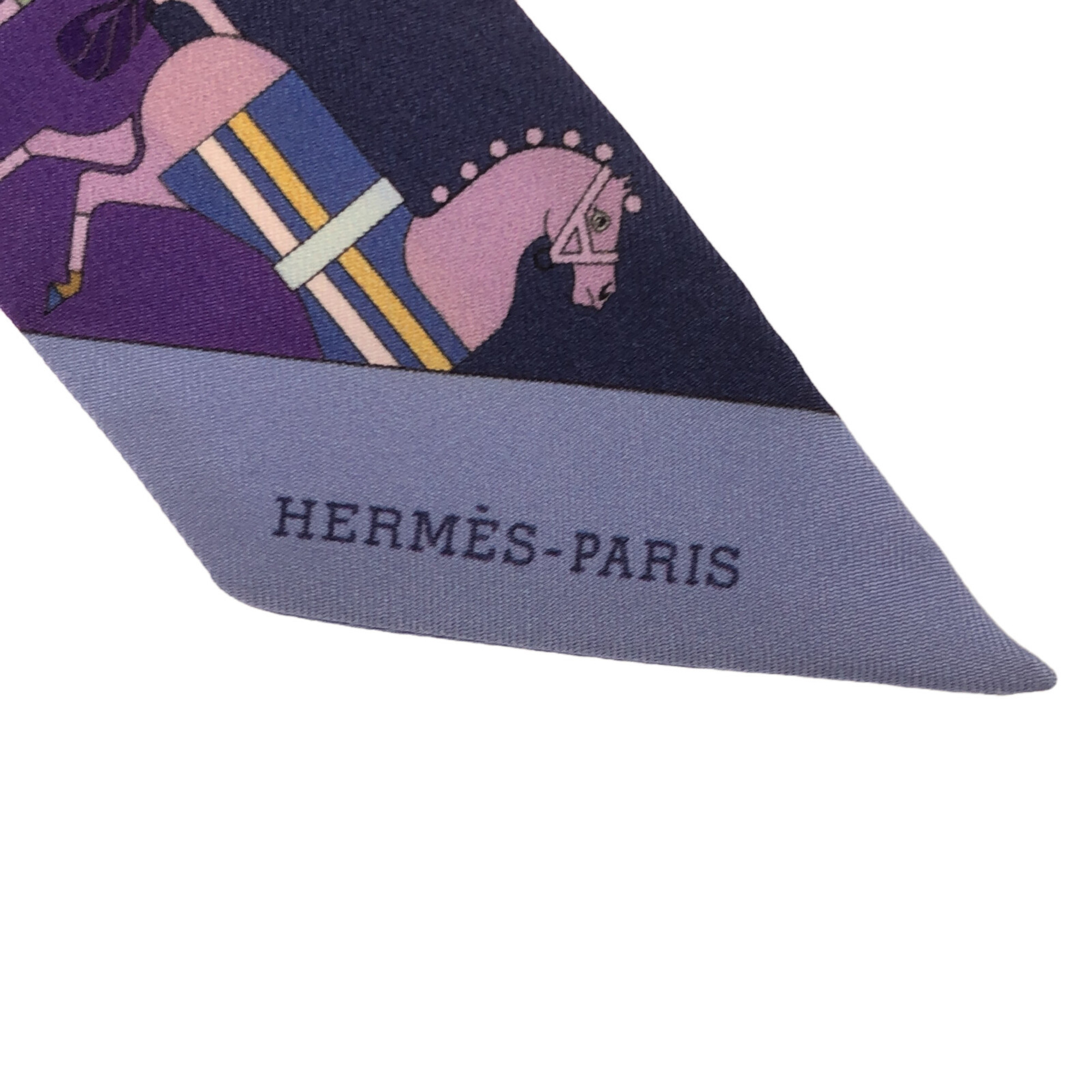 Hermes HERMES Scarf Muffler/Scarf Silk Men's Women's Purple