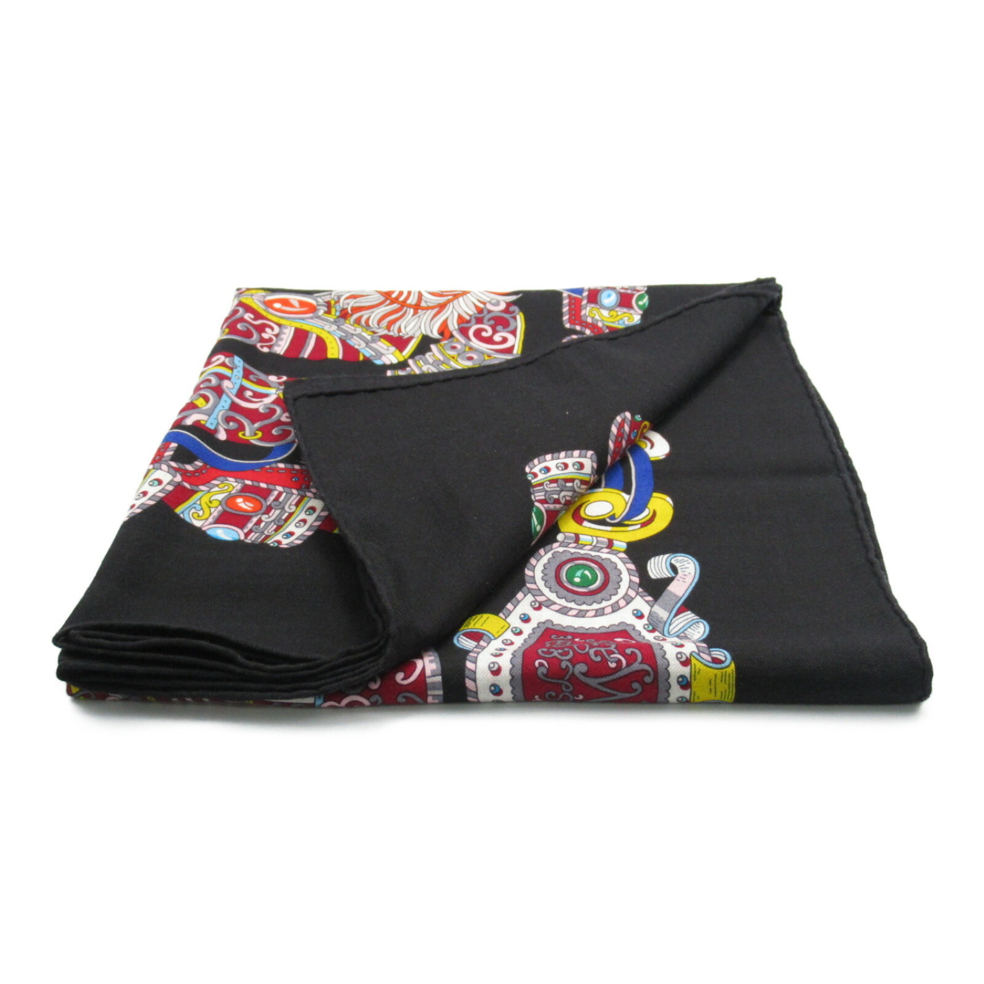 Hermes HERMES Cashmere Scarf for Women, Black