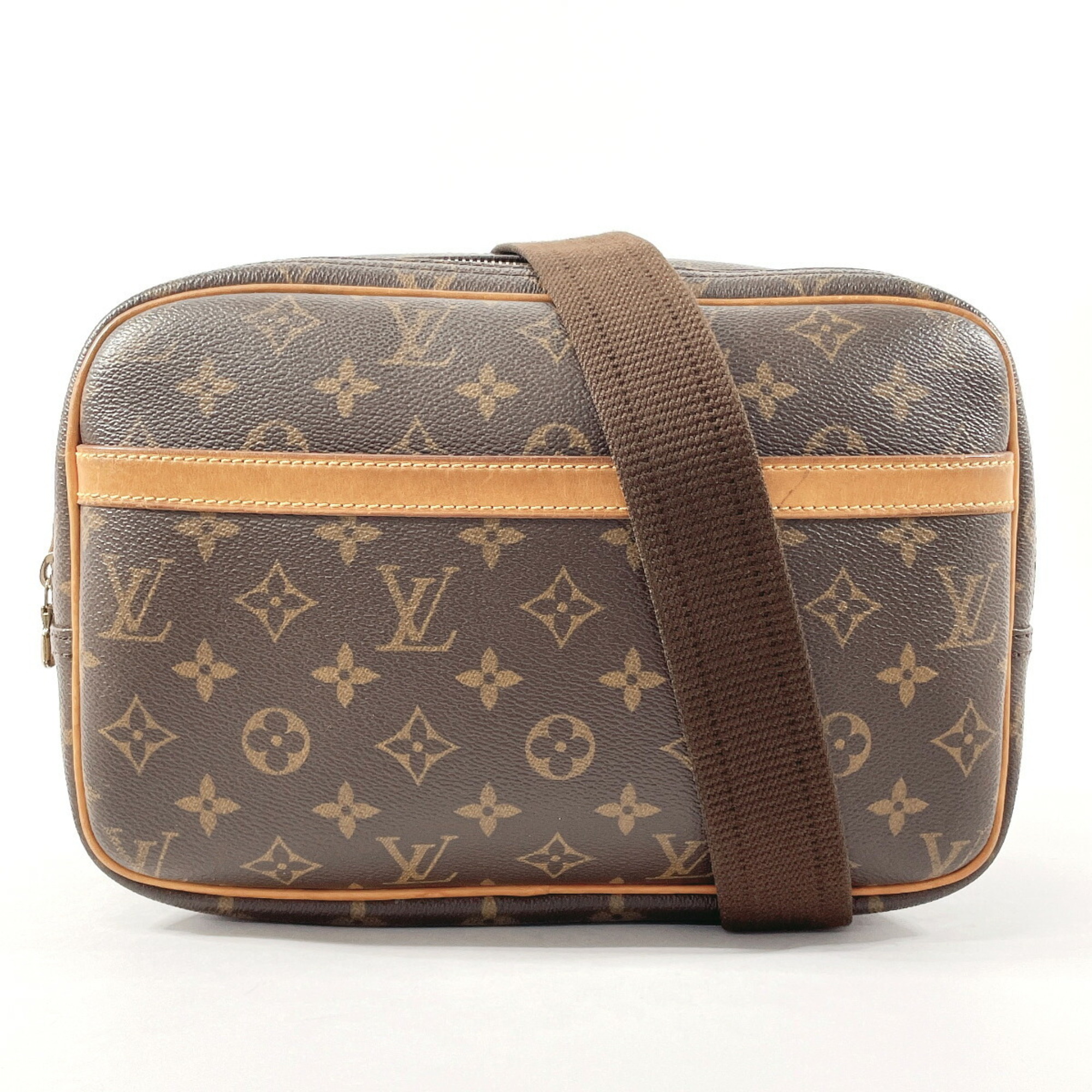 LOUIS VUITTON Louis Vuitton Reporter PM M45254 Shoulder Bag Monogram Canvas Brown Unisex N4075119