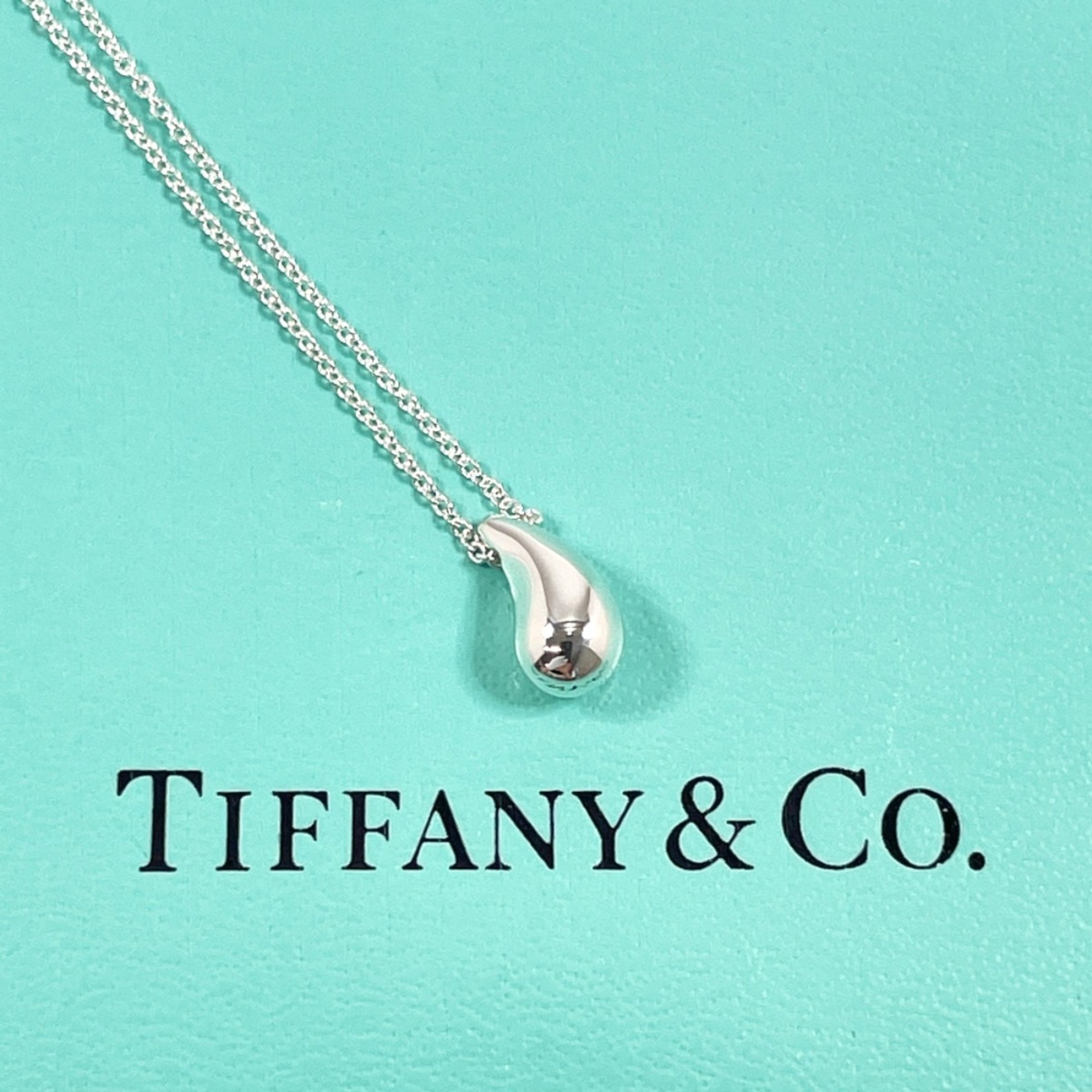 TIFFANY&Co. Tiffany Teardrop Elsa Peretti Necklace, Silver 925, Silver, Women's