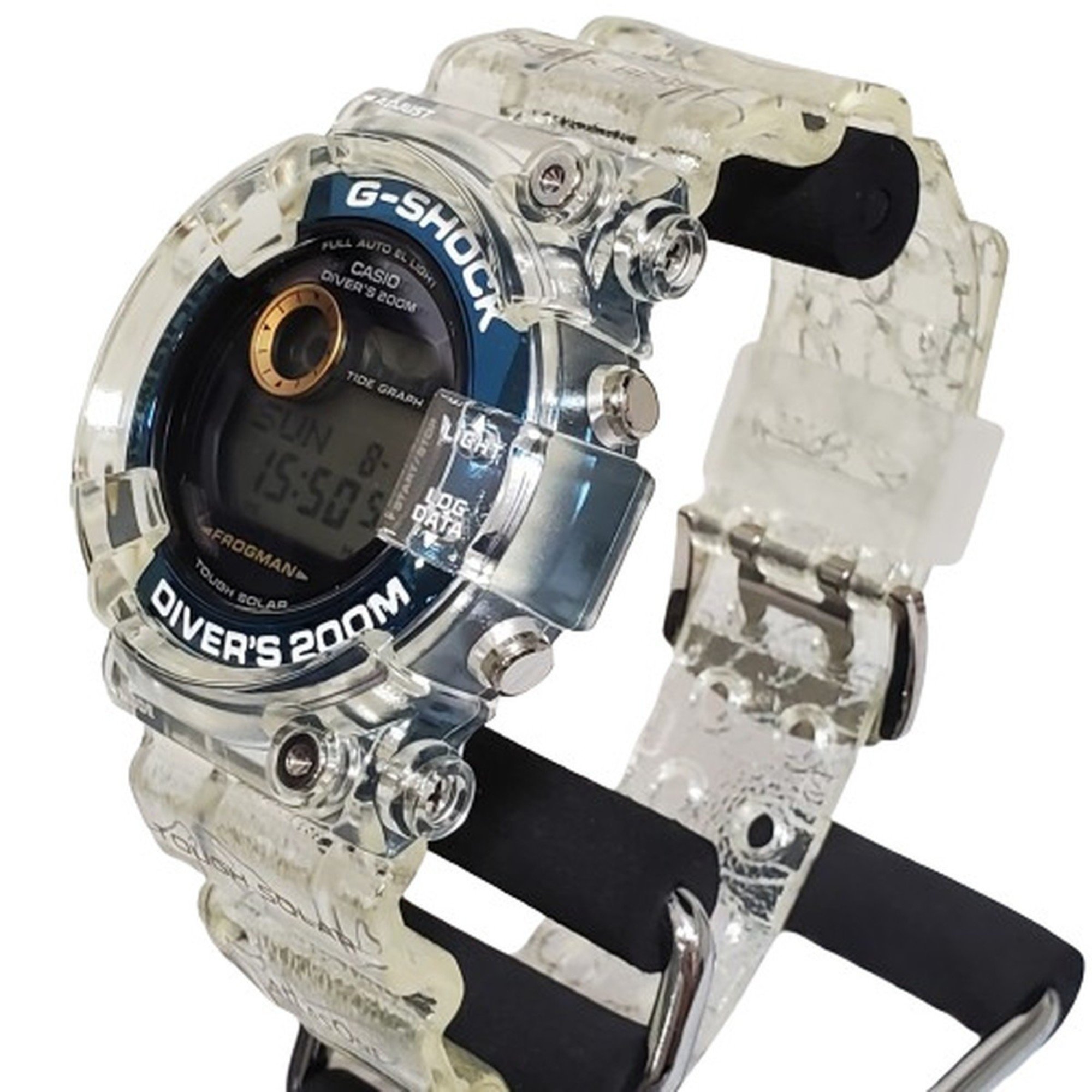 G-SHOCK CASIO Casio Watch GF-8251K-7 FROGMAN Tough Solar Irukuji 2019 25th Anniversary Model Frogman Clear Skeleton Blue Metal Isearch Japan Iruka Kujira Kaizuka Store