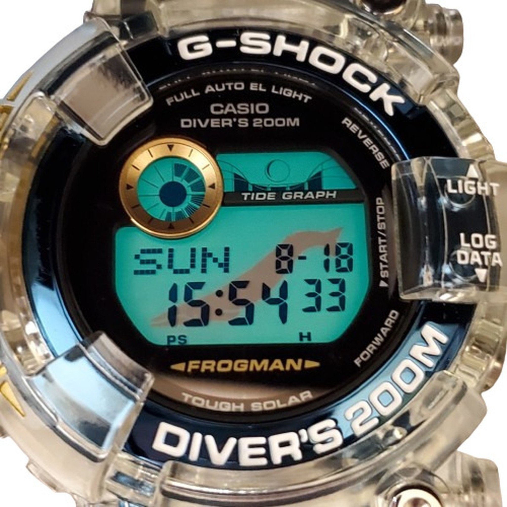 G-SHOCK CASIO Casio Watch GF-8251K-7 FROGMAN Tough Solar Irukuji 2019 25th Anniversary Model Frogman Clear Skeleton Blue Metal Isearch Japan Iruka Kujira Kaizuka Store