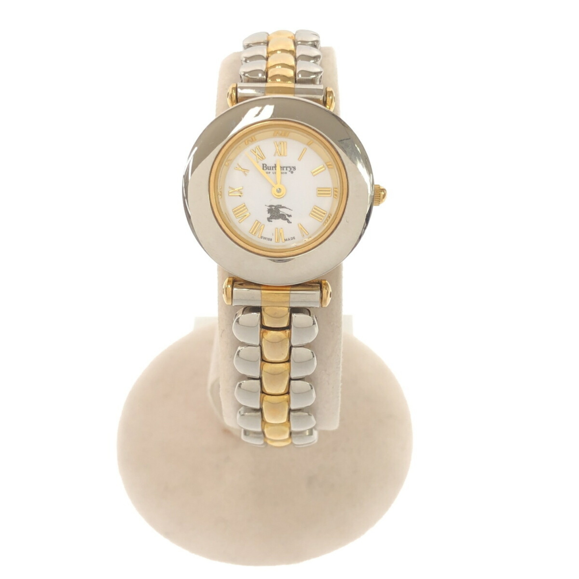 BURBERRY'S Quartz Watch Silver Gold Made in England Bicolor Ladies Mikunigaoka Store