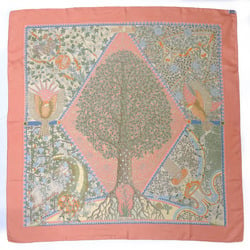 HERMES Carre 90 Axis Mundi Scarf Muffler Silk Pink Women's N4064963