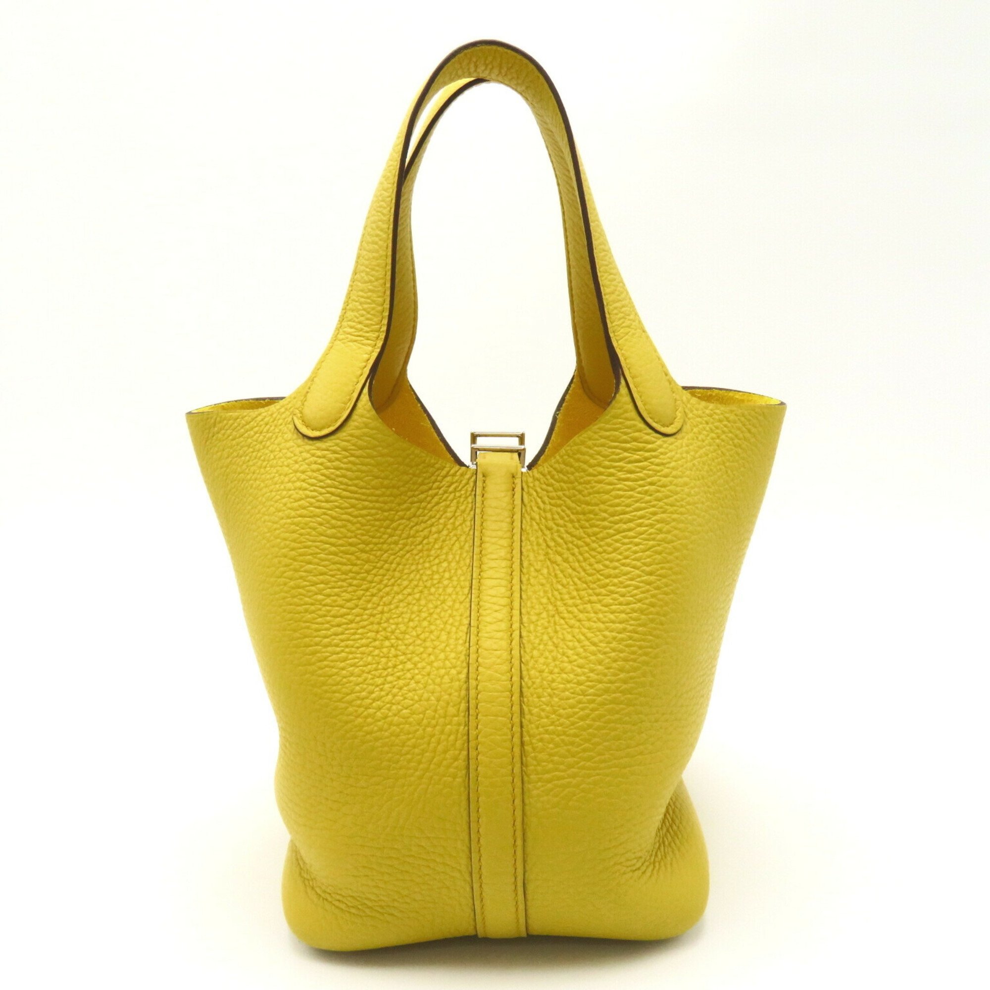 Hermes HERMES Picotin Lock PM Handbag Bag Calfskin (Cowhide) Taurillon Clemence Women's Yellow