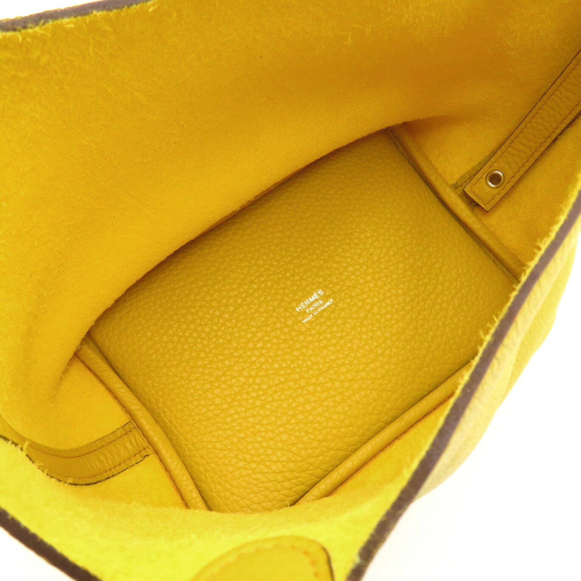 Hermes HERMES Picotin Lock PM Handbag Bag Calfskin (Cowhide) Taurillon Clemence Women's Yellow