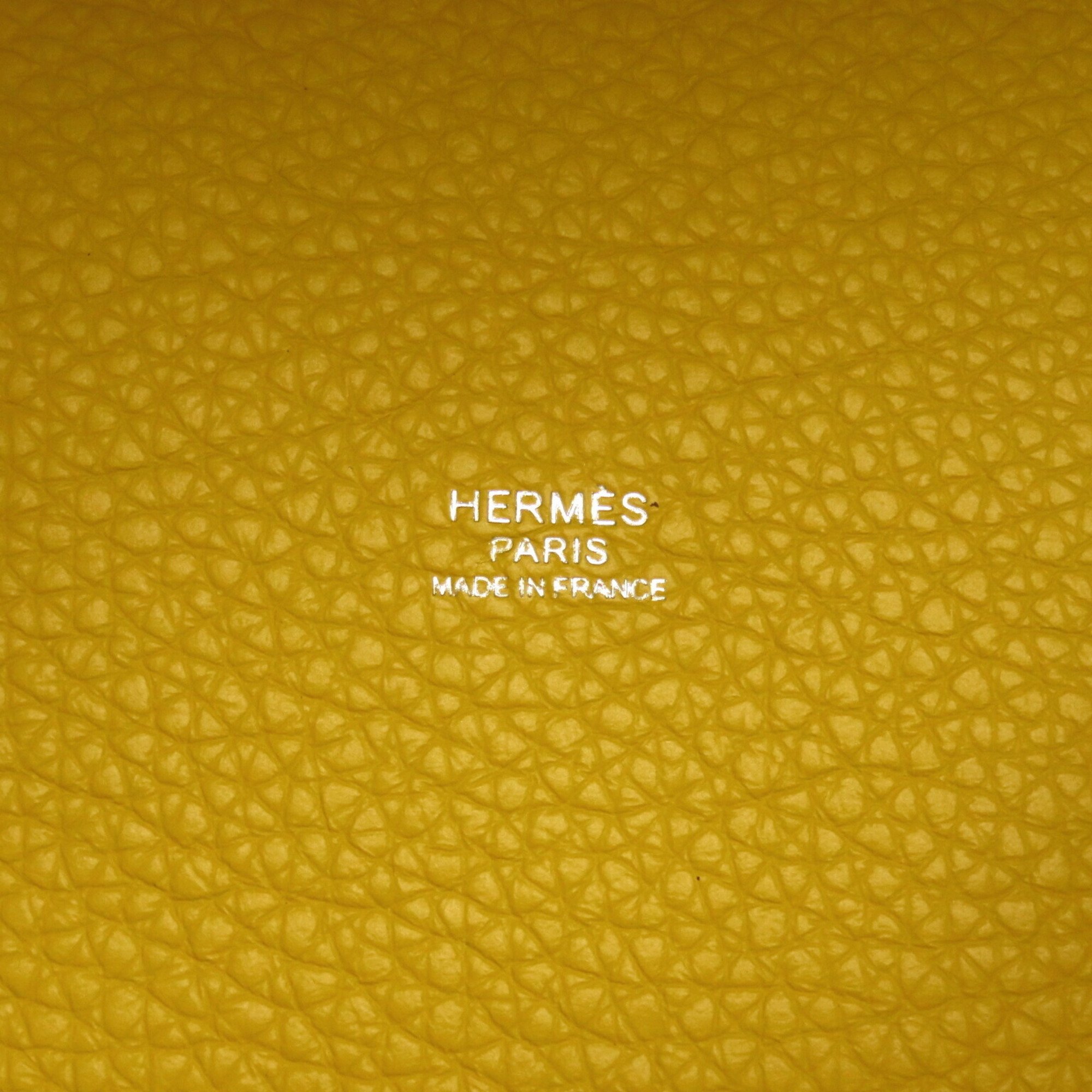 Hermes HERMES Picotin Lock PM Handbag Bag Calfskin (Cowhide) Taurillon Clemence Women's Yellow