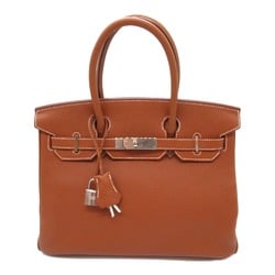 Hermes HERMES Birkin 30 Gold Handbag Bag Leather Togo Women's Brown