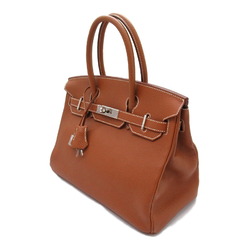 Hermes HERMES Birkin 30 Gold Handbag Bag Leather Togo Women's Brown