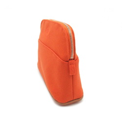 Hermes HERMES Bolide Pouch Bag Canvas Women's Orange