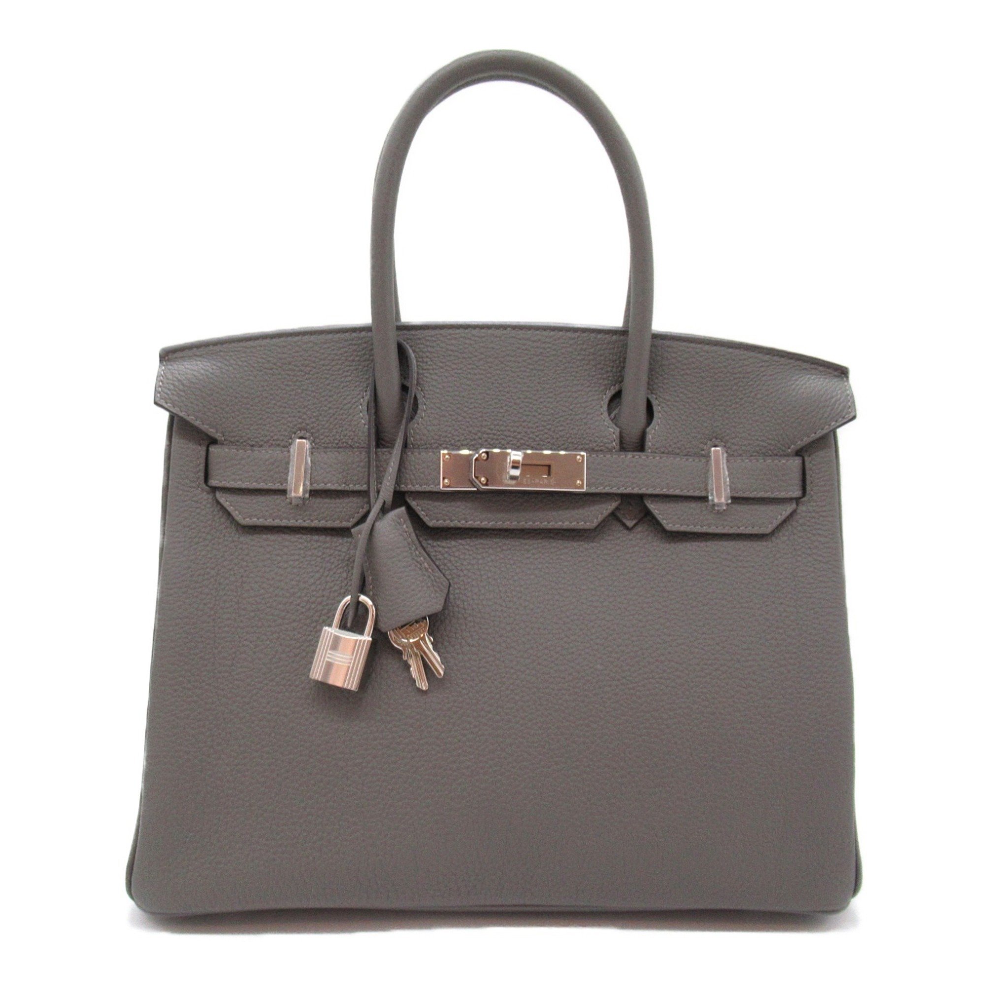 Hermes HERMES Birkin 30 Grimeyer Handbag Bag Leather Togo Women's Gray