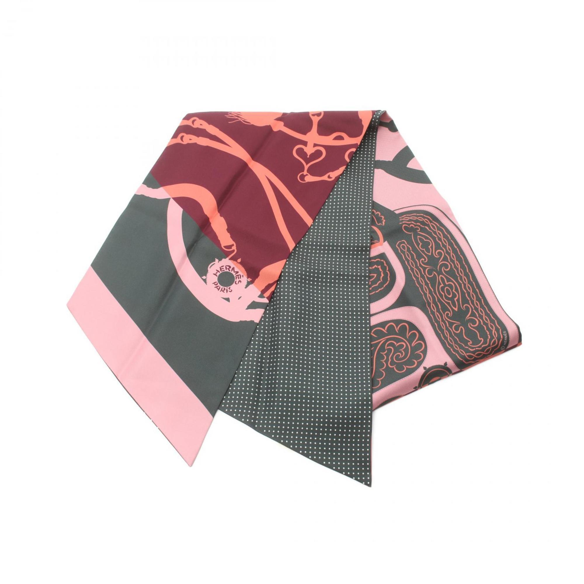 Hermes HERMES Maxi Twilly FESTIVAL DES AMAZON Scarf Silk Women's Pink Multicolor