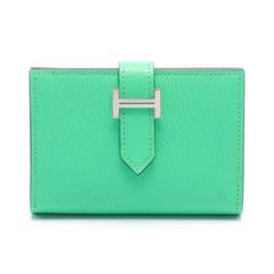 Hermes HERMES Bearn Business Card Holder/Card Case Vert Comic Chevre Women's Green