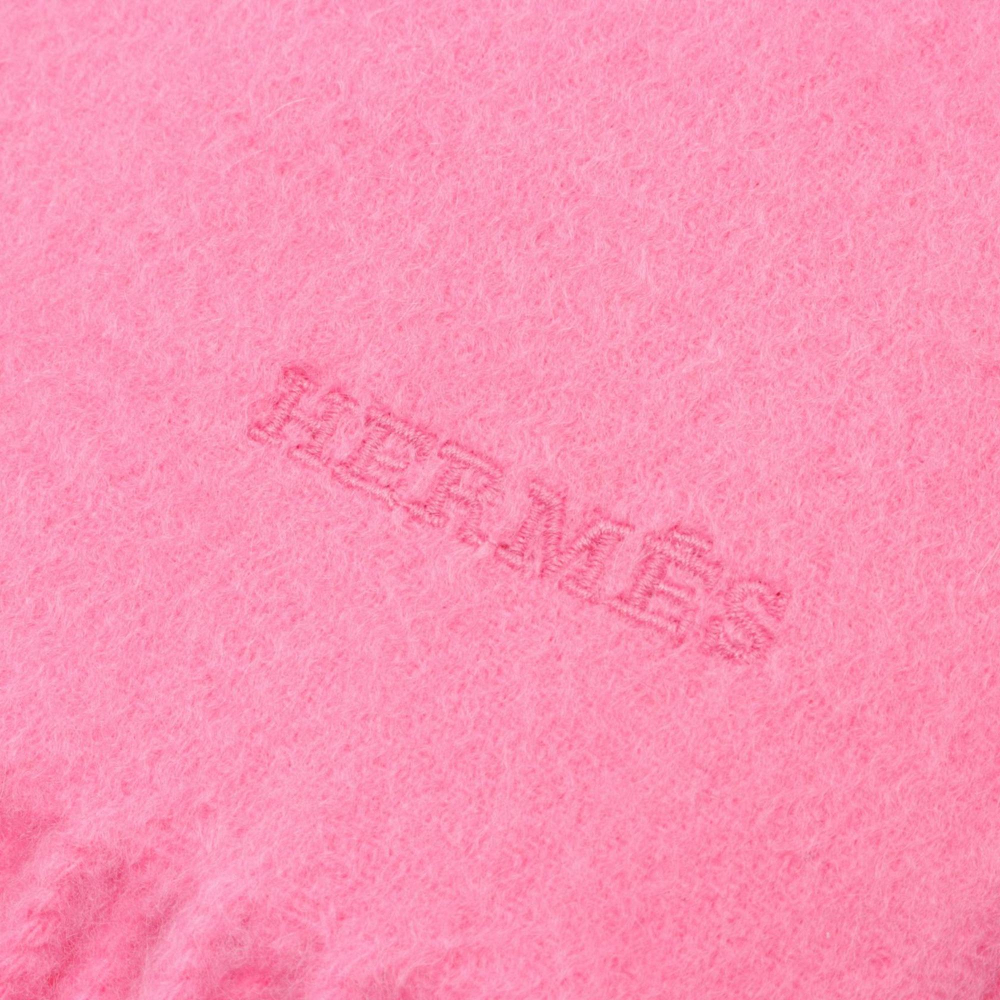 Hermes HERMES Uni Brode Rose Scarf Cashmere Women's Pink 393622ST-07