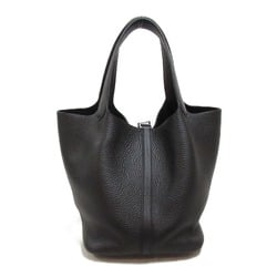 Hermes HERMES Picotin Lock MM Black Bag Leather Taurillon Clemence Women's