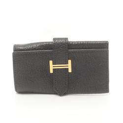 Hermes HERMES Bearn Key Case Chevre Women's Black