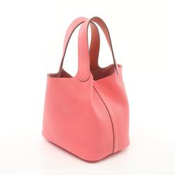 Hermes HERMES Picotin Lock PM Rose Azalee Handbag Bag Taurillon Clemence Swift Leather Women's Pink