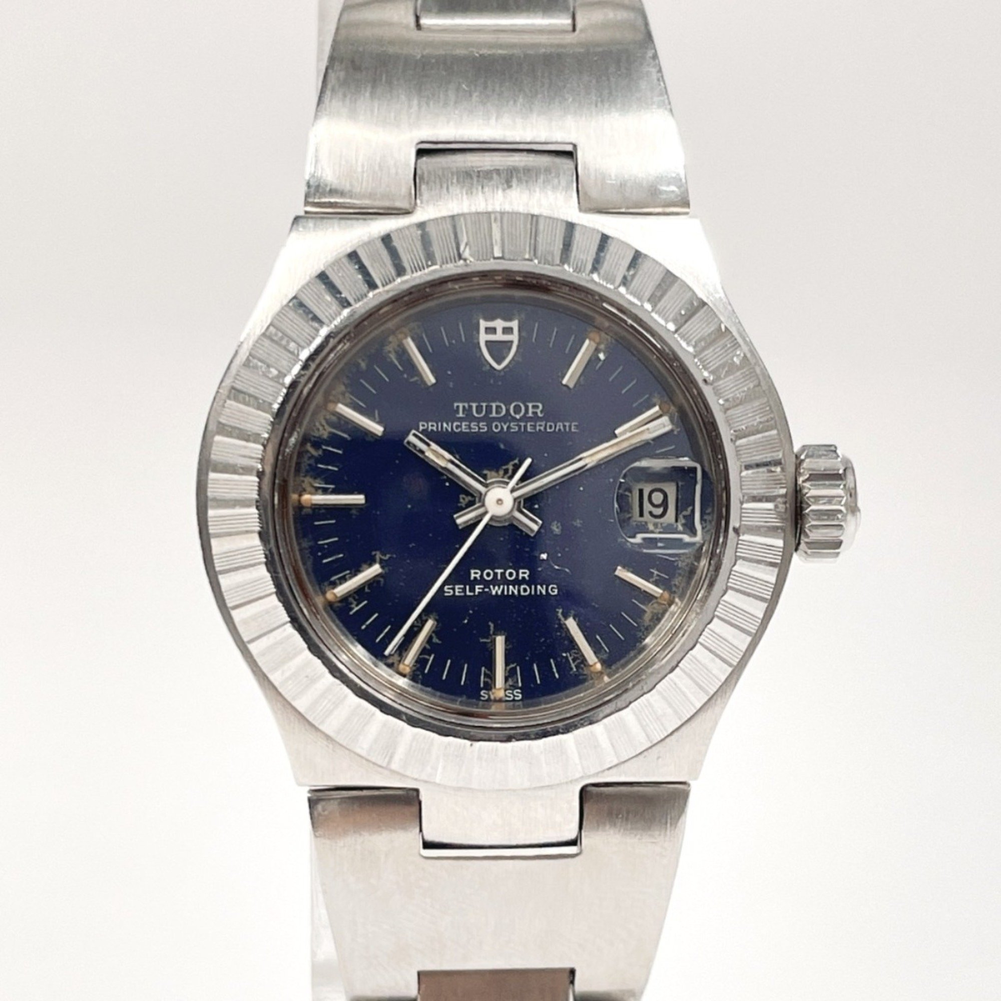 TUDOR Princess Oyster Date 9311/0 Watch Stainless Steel/Stainless Steel Silver Automatic Navy Dial Women's