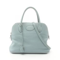 Hermes HERMES Bolide 31 Blue Lin Handbag Bag Taurillon Clemence Women's