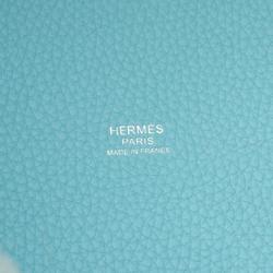 Hermes HERMES Picotin Lock MM Blue Atoll Handbag Bag Taurillon Clemence Women's