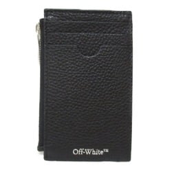 OFF-WHITE Business Card Holder/Card Case Leather Men's Women's Black OMND057F23LEA0011000