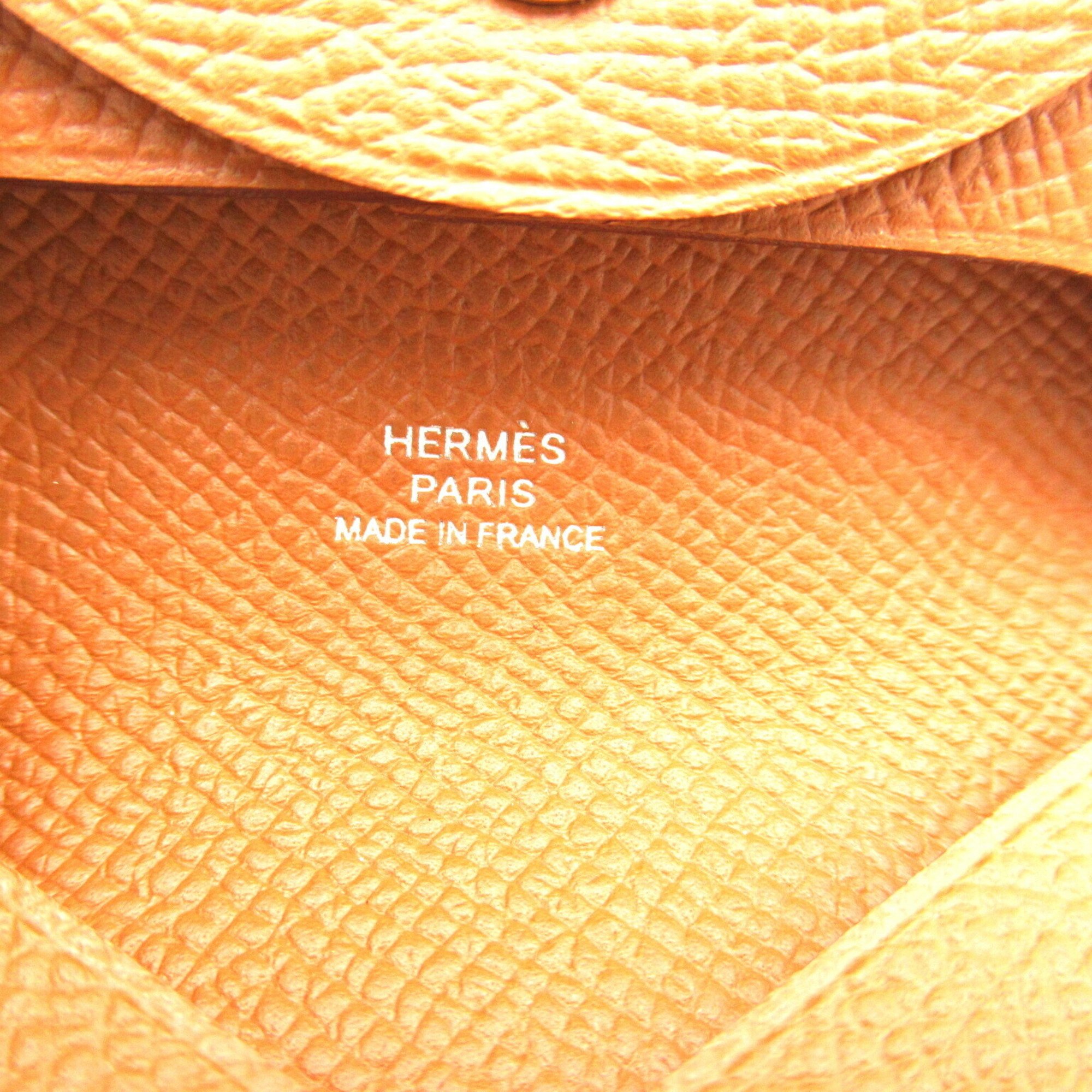 Hermes HERMES Bastia Wallet/Coin Case Wallet Leather Epsom Men's Women's Brown