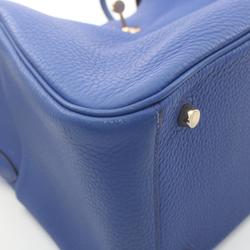 Hermes Lindy 30 Blue Electric Shoulder Bag Taurillon Clemence Women's