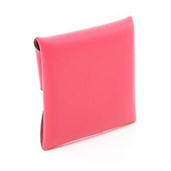 Hermes HERMES Bastia Rose Extreme Wallet/Coin Case Wallet Veau Madame Women's Pink