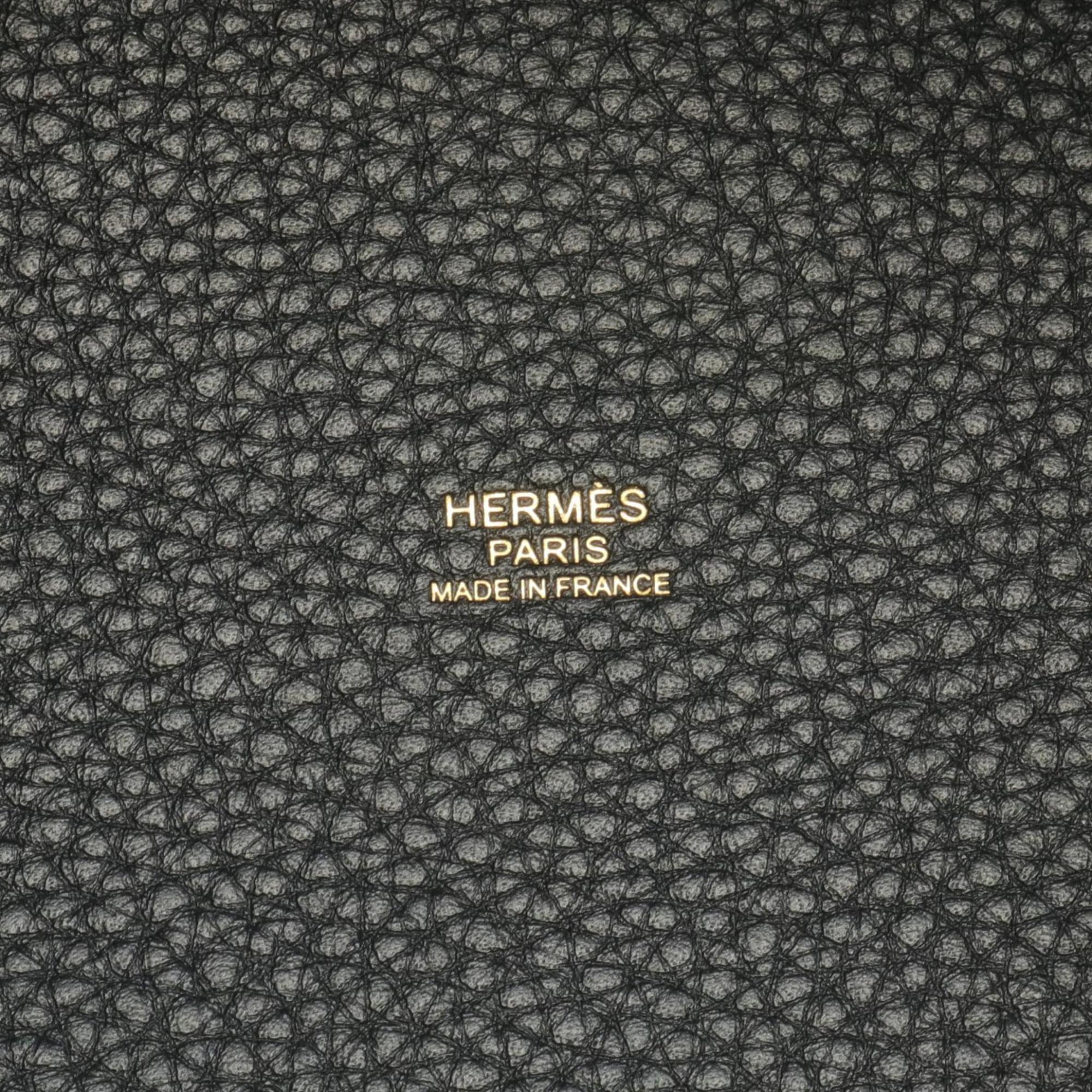 Hermes HERMES Picotin Lock MM Handbag Bag Taurillon Clemence Women's Black