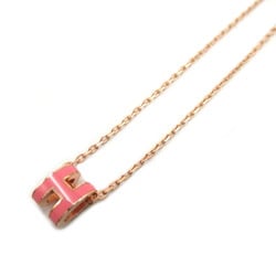 Hermes HERMES Pop H Necklace GP (Gold Plated) Women's Pink