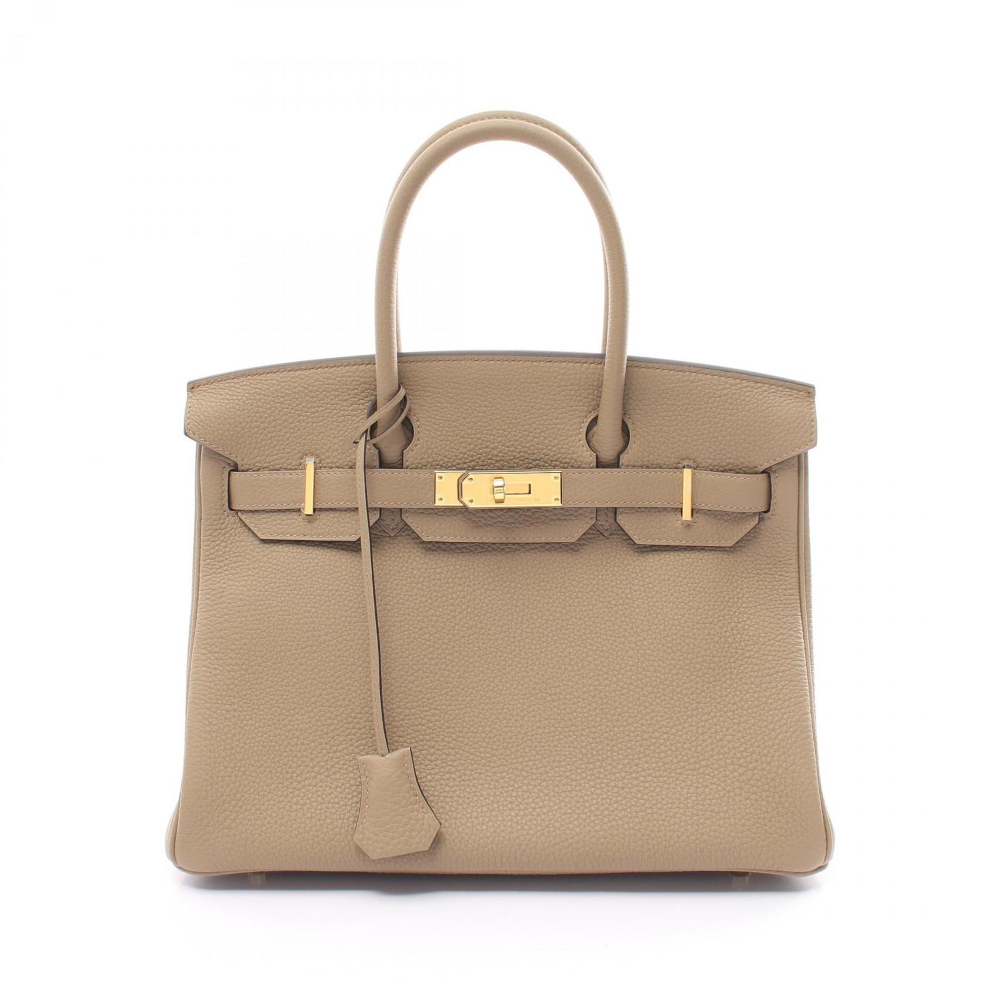 Hermes HERMES Birkin 30 Beige Marfa Handbag Bag Togo Women's