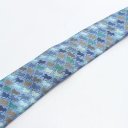 Hermes Silk Necktie for Men Blue Multicolor