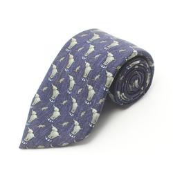 Hermes Silk Necktie for Men Navy Multicolor