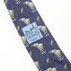 Hermes Silk Necktie for Men Navy Multicolor