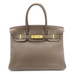 Hermes HERMES Birkin 30 Handbag Bag Leather Togo Women's Grey 027633CC