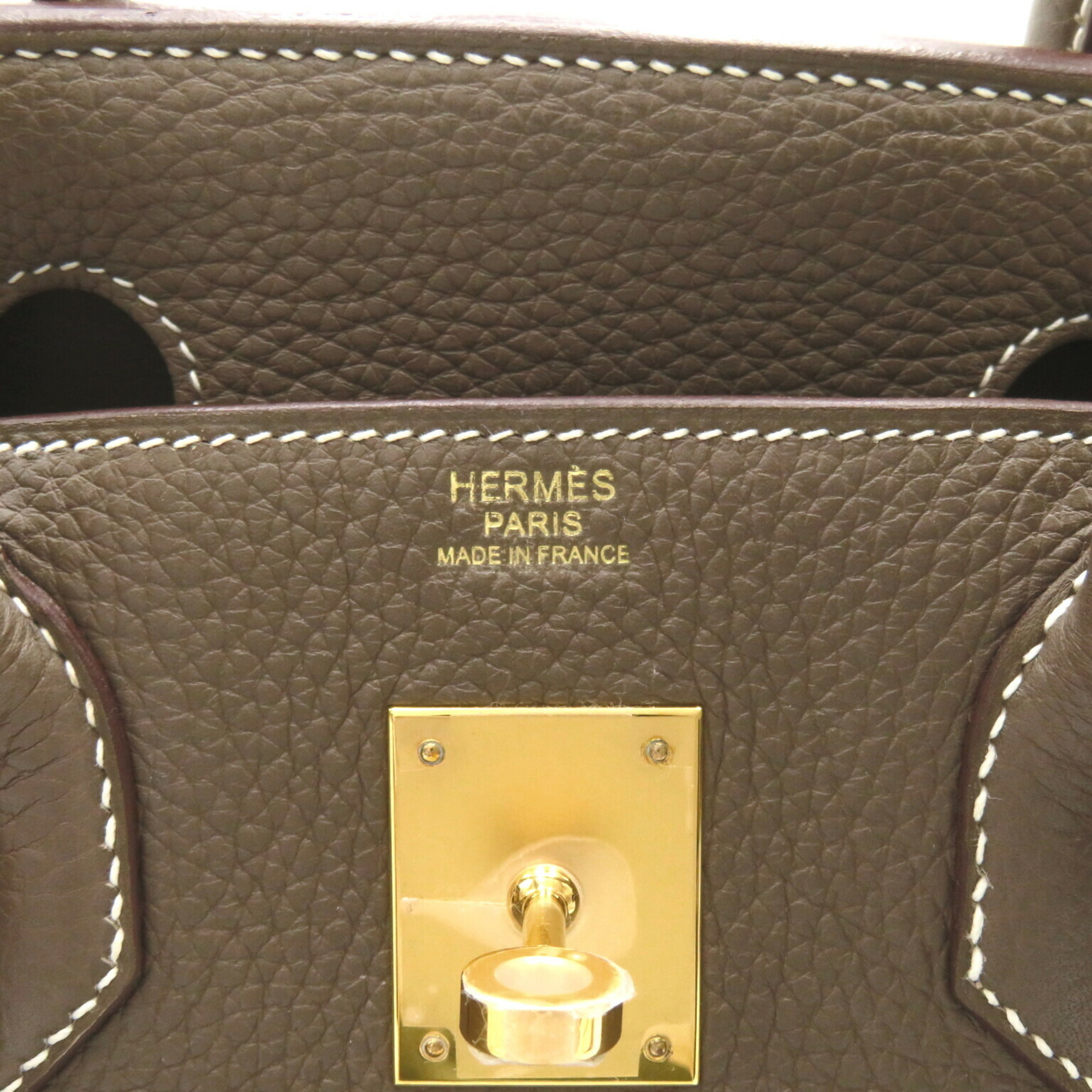 Hermes HERMES Birkin 30 Handbag Bag Leather Togo Women's Grey 027633CC