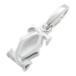 Cartier 2C Charm Pendant Top K18WG (White Gold) Men's Women's Silver