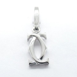 Cartier 2C Charm Pendant Top K18WG (White Gold) Men's Women's Silver