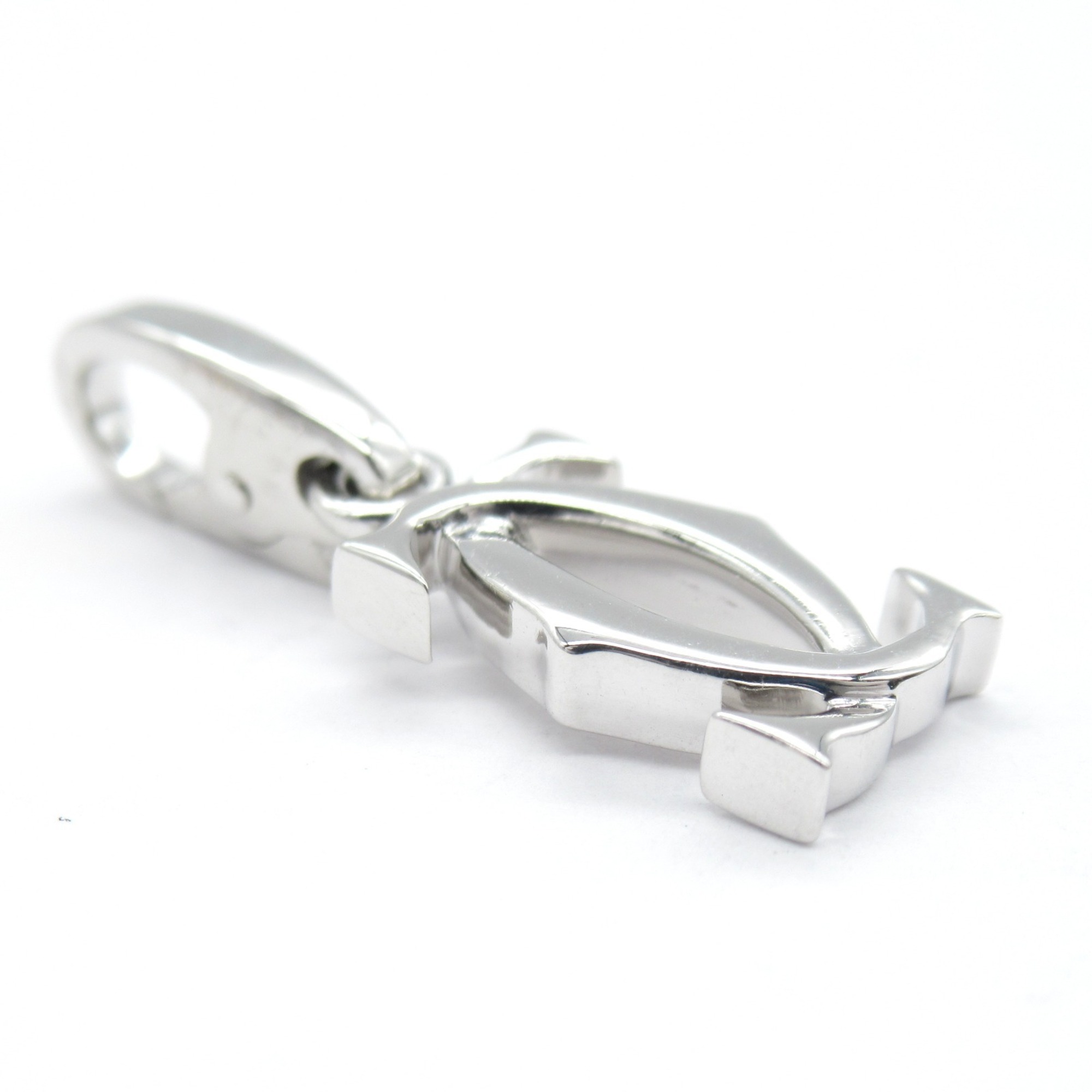 Cartier 2C Charm Pendant Top K18WG (White Gold) Men's Women's Silver