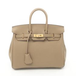 Hermes HERMES Birkin 25 Beige Marfa Handbag Bag Togo Women's