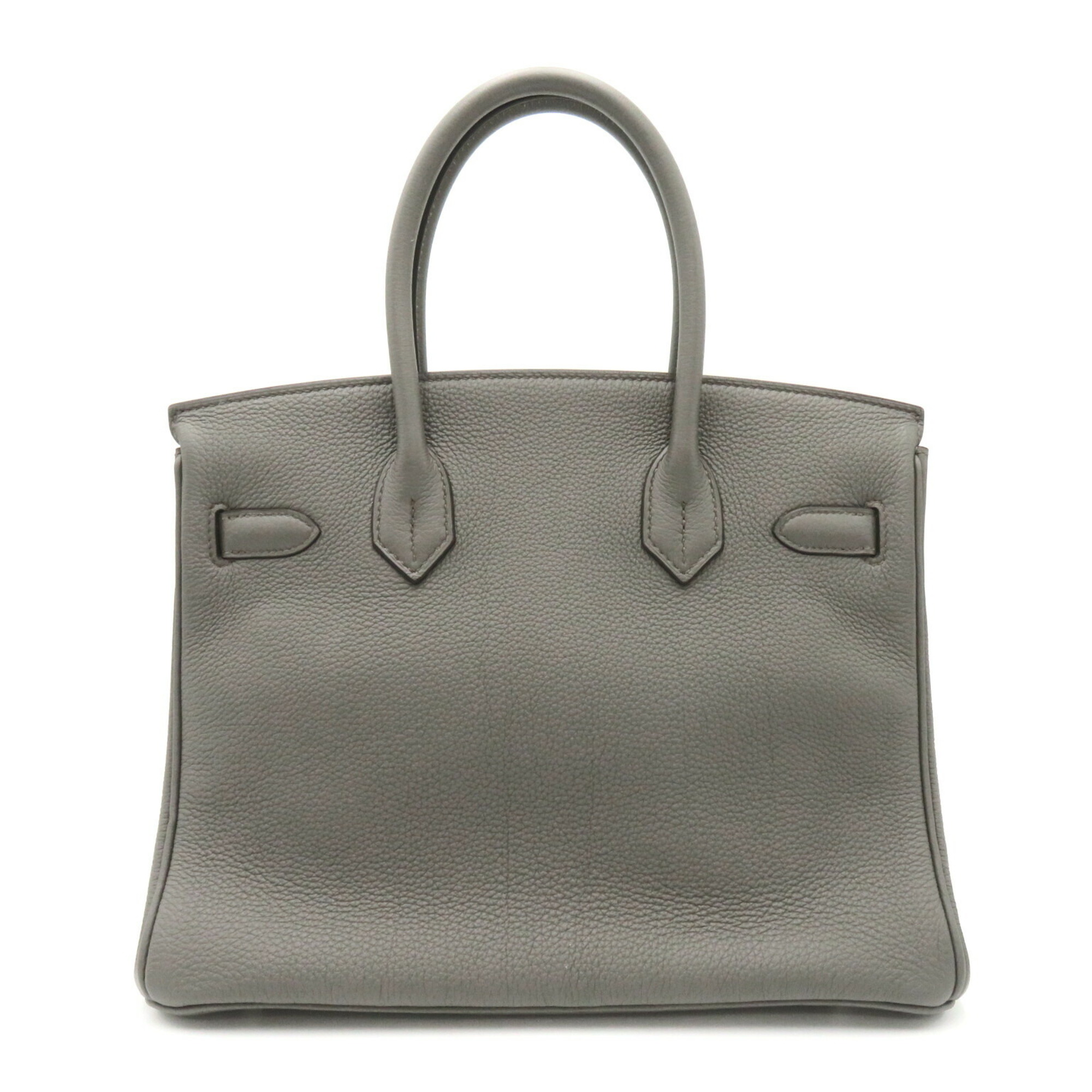 Hermes HERMES Birkin 30 Handbag Bag Leather Togo Women's Grey