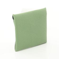 Hermes HERMES Bastia Vert Cricket Wallet/Coin Case Wallet Chevre Women's Green