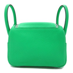 Hermes Lindy Vert Comic Shoulder Bag Leather Taurillon Clemence Women's Green